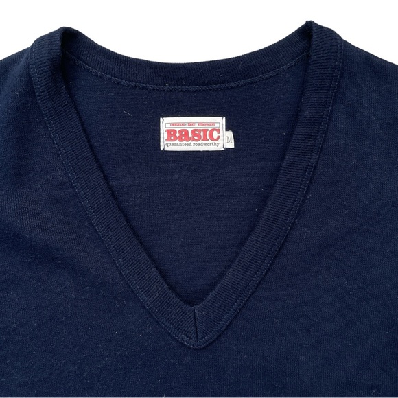 Basic Sweater Vest, Navy, Size Medium - Picture 3 of 5